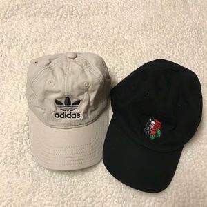 Adidas cap + Black cap